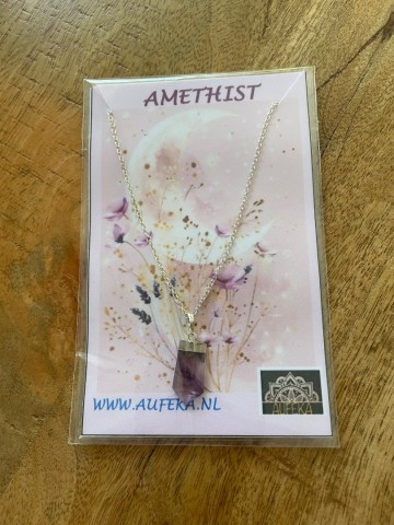 Amethist ketting verpakt