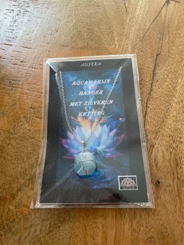 Aquamarijnhanger zakje