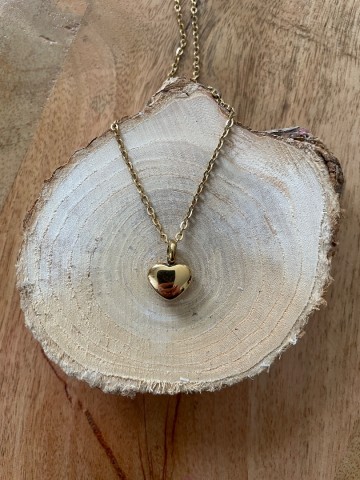 Ashanger hartje goudkleurig