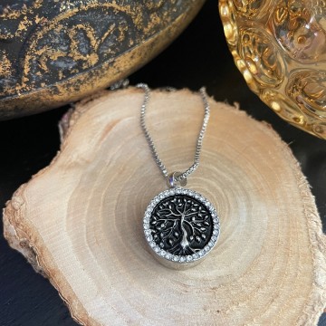 Ashanger zilverkleurige levensboom