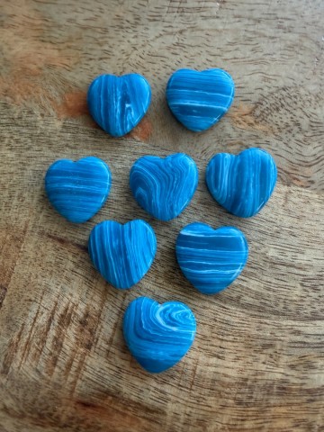 Blauw gestreept hartje