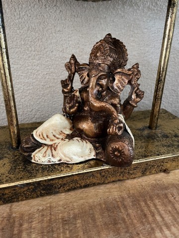 Ganesha beeld wit 13 cm