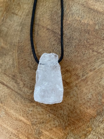 Heren ruw bergkristal ketting