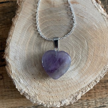 Ketting hartje amethist