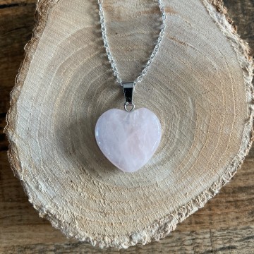 Ketting hartje rozenkwarts