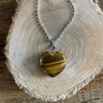 Ketting hartje tijgeroog