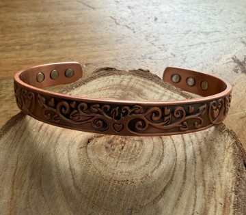 Koper armband hart