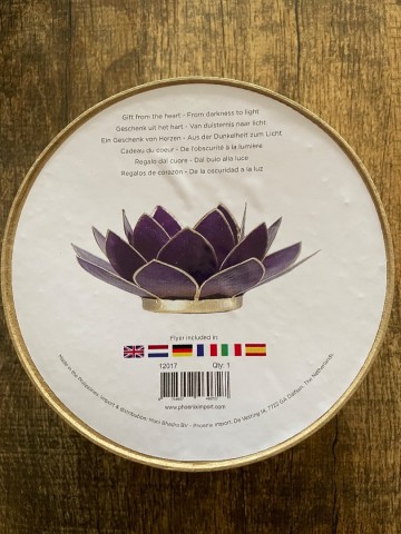 Lotus theelicht donker paars