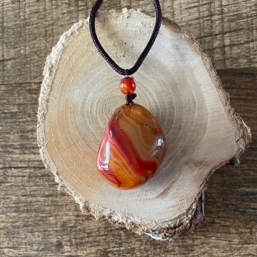 Oranje agaat ketting