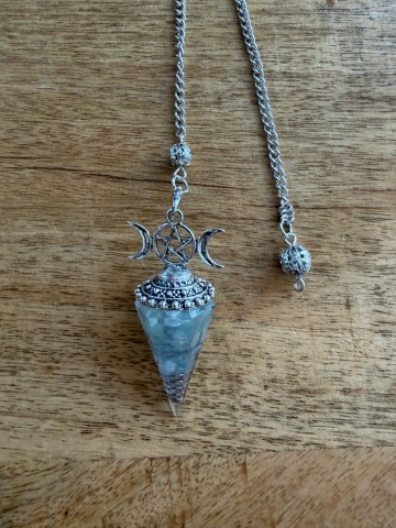 Pendel aquamarijn cirkel