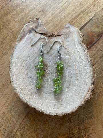 Peridoot oorbellen split