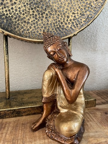 Relax boeddha goudkleurig knie