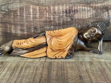 Relax boeddha liggend oranje