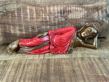 Relax boeddha liggend rood