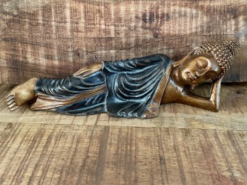 Relax boeddha liggend zwart