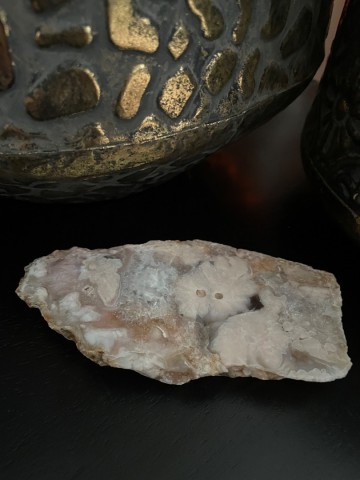 Roze amethist schijf