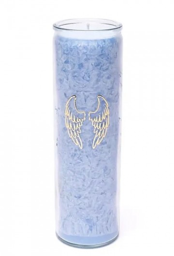 Stearine kaars blauw