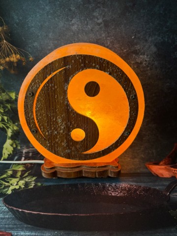 Zoutlamp yin yang